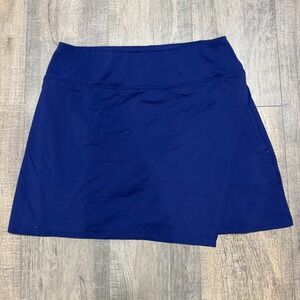 IBKUL Womens Solid Royal Blue Athletic Skort Pockets Medium
